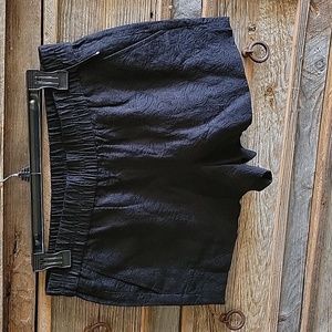 J. CREW black embossed pattern, elastic waist women's size 2 shorts